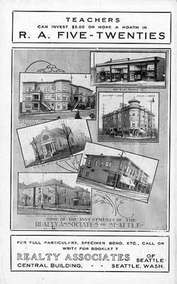 Advertisement for the Realty Associates of Seattle, ca. 1906 